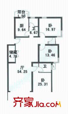 上海 龍臣公寓 戶型圖