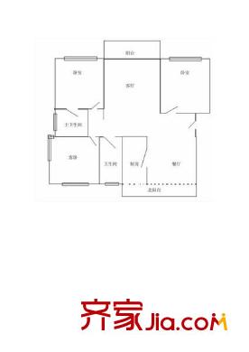 嘉富小区户型图户型图 3室2厅2卫1厨
