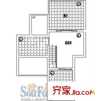 安达家园桃源富邦户型图D型复式 3室