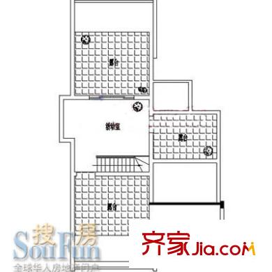 安达家园桃源富邦户型图E2复式2层 3室