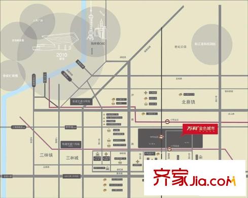 萬(wàn)科金色城市交通圖