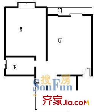 南新三村戶型圖戶型圖 1室1廳1衛(wèi)1廚
