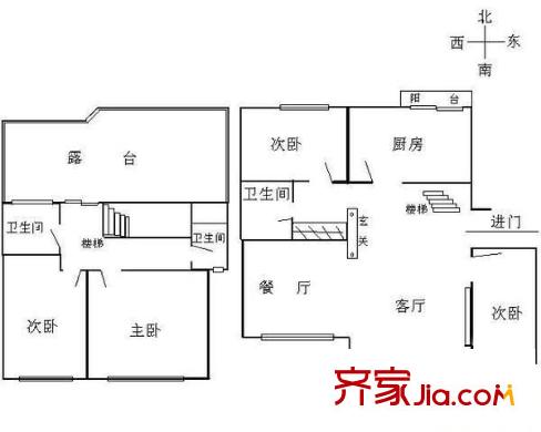 上海知音 2室 户型图
