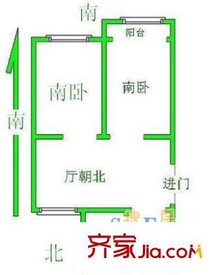 金順小區(qū) 2室 戶型圖