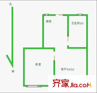 金順小區(qū) 1室 戶型圖