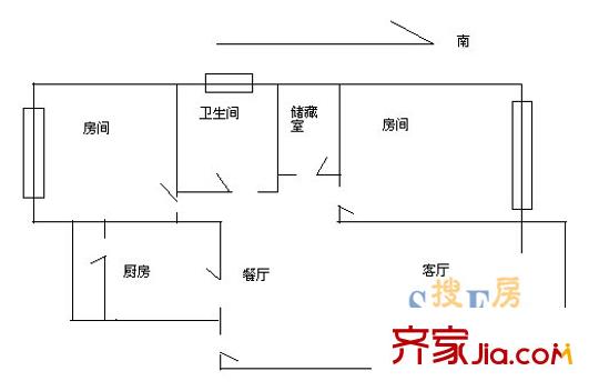 中大新苑2室 戶型圖