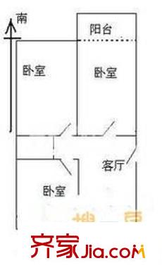 孫橋花苑 3室 戶型圖