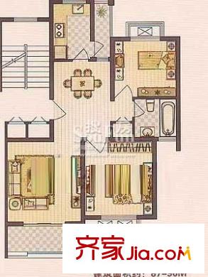 孫橋花苑 2室 戶型圖