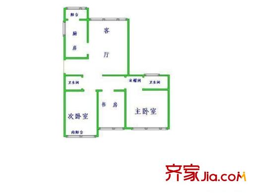 名門濱江苑 3室 戶型圖