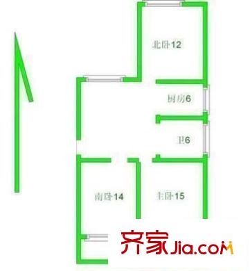 東溝一村戶型圖戶型圖 3室1廳1衛(wèi)1廚