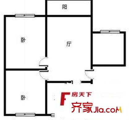 東溝一村 2室 戶型圖