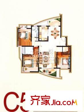 大華錦繡華城戶型圖 戶型圖  3室 3室2廳2衛(wèi)1廚