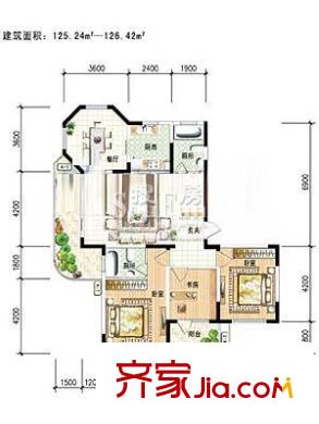 大華錦繡華城戶型圖 戶型圖  3室 3室2廳2衛(wèi)1廚