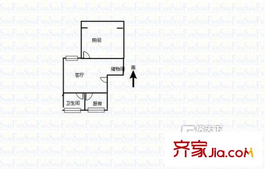 王橋苑戶型圖戶型圖 1室1廳1衛(wèi)1廚