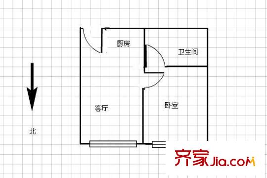 中惠廣場(chǎng)1室 戶(hù)型圖