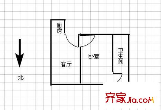 中惠廣場(chǎng) 1室 戶(hù)型圖