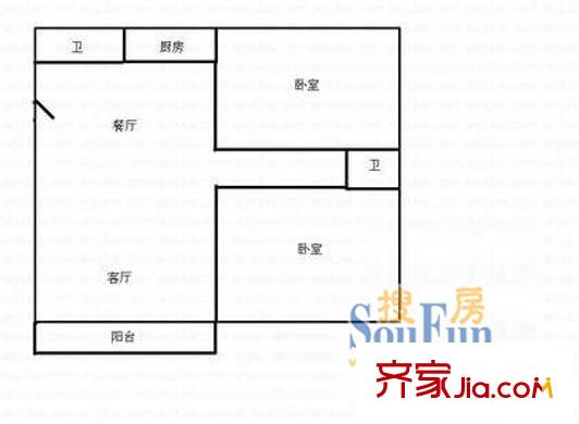 上海 匯康公寓 戶型圖