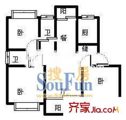 上海 匯康公寓 戶型圖