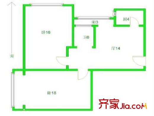 上海 申通公寓 户型图