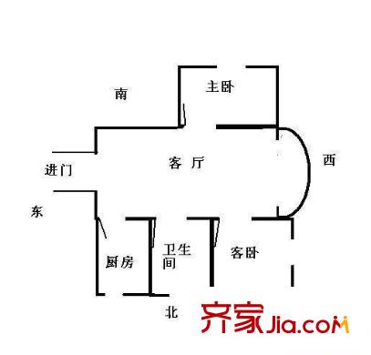 安顺公寓 3室 户型图