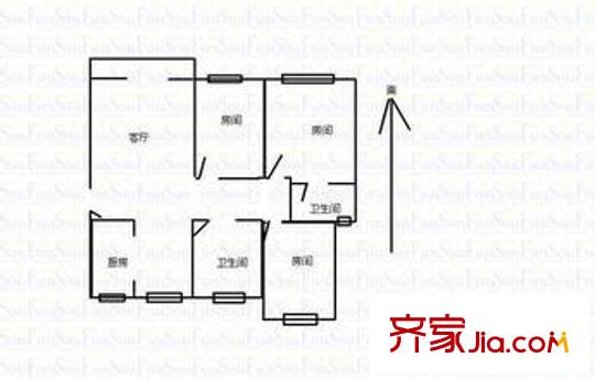 迎园新村三坊户型图户型图