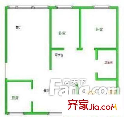 荣景苑户型图户型图 3室1厅1卫1厨