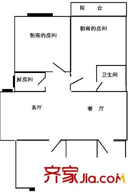 上海 凯旋公寓4室 户型图