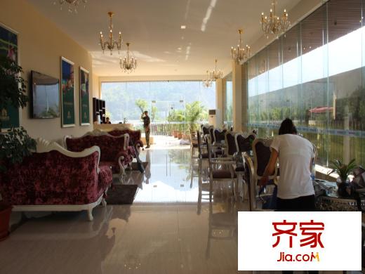 萬潤溫泉會館售樓中心洽談區(qū)20130809