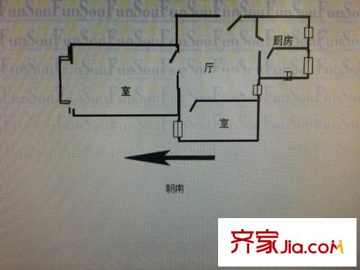 朱家門小區(qū) 2室 戶型圖
