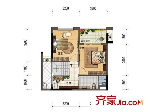 冠景天地6#e4上戶型 