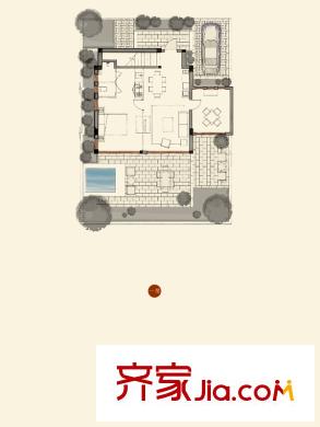 世外?梧桐溫泉度假村D4戶型 一層 4室2廳2衛(wèi)
