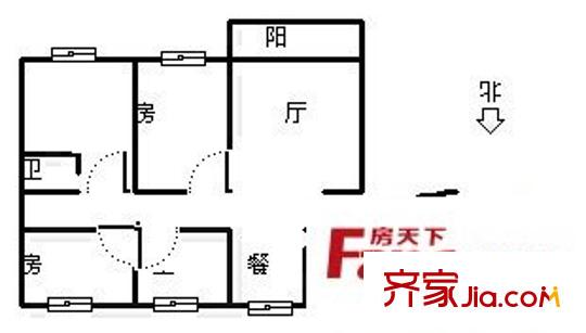 楊園四村 3室 戶型圖