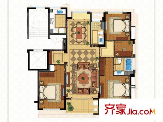 綠城玉蘭公館戶型圖G-3戶型圖 4室2廳2衛(wèi)1廚