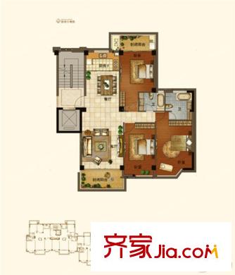 冠坤?臻品5#C4戶型 3室2廳2衛(wèi)1廚