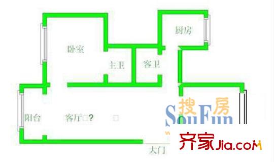 上海 达安长宁公寓 户型图
