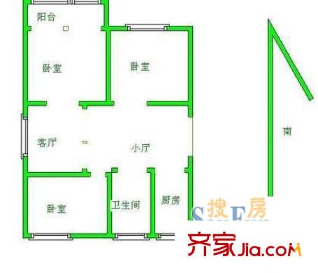 芳華路310弄小區(qū)戶型圖上海 芳華路310弄 戶型圖 3室2廳1衛(wèi)1廚