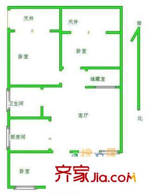 芳華路310弄小區(qū)戶型圖上海 芳華路310弄 戶型圖 3室1廳1衛(wèi)1廚