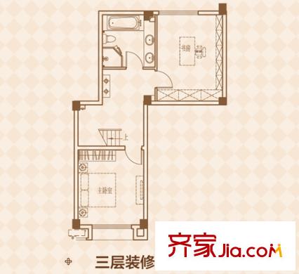 泰禾金尊府?首璽城央別墅C戶型三層167平方米 5室2廳3衛(wèi)1廚