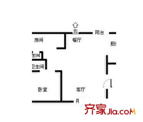 华亭新家苑户型图户型图 1室1厅1卫1厨