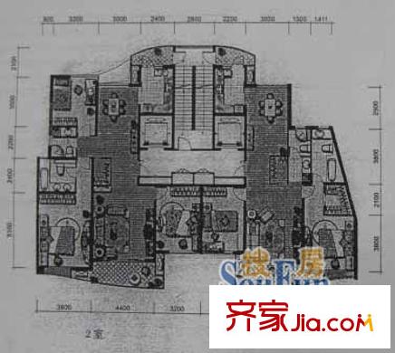上海 古北国际广场 户型图
