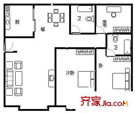 上海 开元地中海 户型图