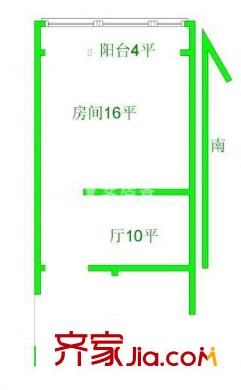 濟陽一村戶型圖標準層一房一廳一衛(wèi) 1室1廳1衛(wèi)1廚
