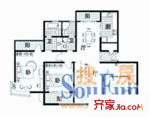 上海 錦繡天第（一期） 戶型圖
