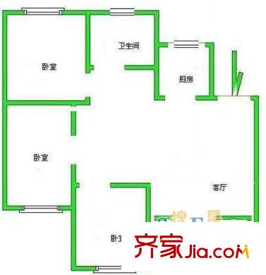 天池二村戶(hù)型圖戶(hù)型圖 3室1廳1衛(wèi)1廚