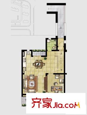 臨港藍(lán)色城邦戶型圖疊加D2戶型三層 4室2廳3衛(wèi)1廚