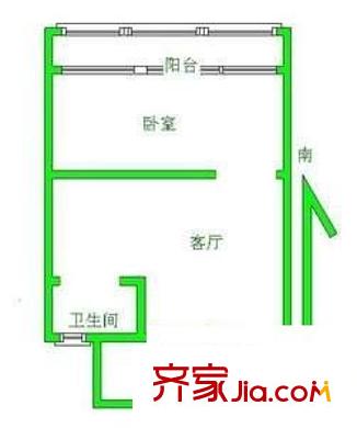 天池二村戶(hù)型圖戶(hù)型圖 1室1廳1衛(wèi)1廚