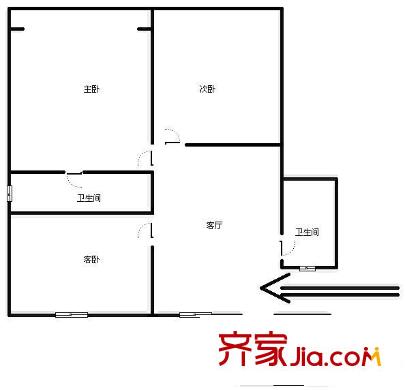 上南花苑西苑戶型圖戶型圖 3室2廳2衛(wèi)1廚