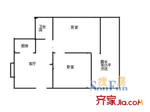 上海 康敏苑 二室戶 戶型圖