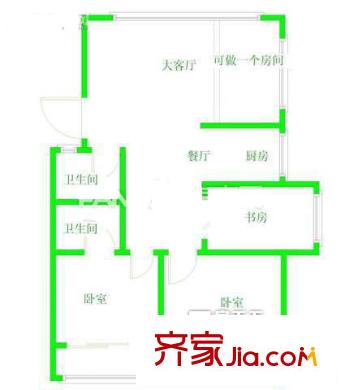 金華公寓 3室戶型圖