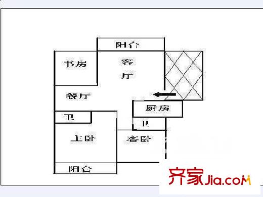 吉山新村 3室 戶型圖